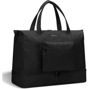 Women's Weekender bag Travel Duffel Bag with Shoe Compartment 21-inch Airline-Approved Carry-On, 2-Piece Overnight Bag Set Personal Item Luggage