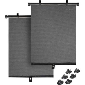 Car Sun Shade for Baby, Car Window Shade Automatic Roller Retractable Sunshades for Side Windows, Blocks 98% of Harmful UV Rays with Suction Cups, UV Protection for Baby & Pets Windshield Sun Shade