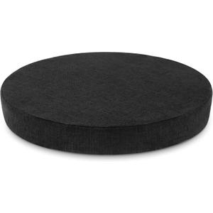Tromlycs Round Chair Seat Cushion Pad 16 inch for Circle Stool Chairs Non Slip Decorative Foam Cushion Pillow, 1 Piece, 16 x 16 inches, Black