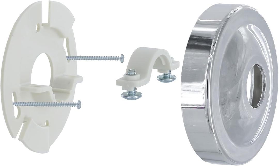 Danco 12005 Shower Arm Stabilizer Bracket and Flange Cover, No Size, Chrome