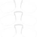 DXYXYO Armless Thin Reading Glasses for Men and Women Mini Lightweight Legless Clip on Nose Readers 3 Pack, 1.5