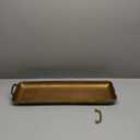 Signature Design by Ashley Posy Decorative Metal Serving Tray, Gold Finish