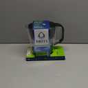 Brita Water Filter Space Saver Pitcher for Tap and Drinking Water with 1 Elite Filter, Black