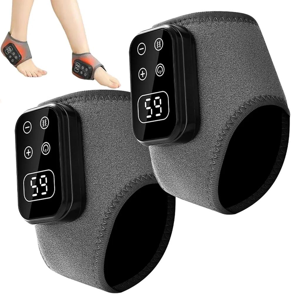 2PCS Foot Renew Triple Method Massager, 3 in 1 Massager for Neuropathy, Triple Technology Foot Massager Ankle, Wireless Portable Foot Massagers for Home/Office/Travel, 3-Speed & 5-Temperature (Grey)