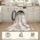 Nakagishi 10X14 Area Rugs for Living Room: Washable Modern Abstract Rug with Non-Slip Silicone Backing Low Pile Soft Carpet for Bedroom & Dining Decor Ideal for Families with Kids and Pets-Brown