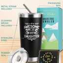 Fathers Day Tumbler - Funny Father's Day Gifts from Daughter Kids Wife to Papa Husband, Cool Gifts for Dad Who Wants Nothing, 20OZ Best Dad Ever Stainless Steel Cup, Birthday Presents for Men