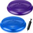 Outus 2 Pcs Balance Disc Inflated Wobble Cushion for Sensory Kids 13. 4 Inch Wiggle Seat Flexible Seating with Hand Pump for Kids Men Women Classroom Exercise Office Home Chair