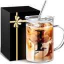 Personalized Extra Large Glass Drinking Cup With Lid Straw Funny For Women Cup Regalos Para Mujer Teen Girl Gifts Trendy Stuff Iced Glasses Tumbler Must Haves For Women Home Essentials