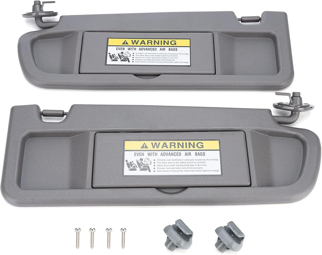 Left Driver & Right Passenger Side Sun Visor Compatible with Honda Civic 2006 2007 2008 2009 2010 2011 Replaces # 83280-SNA-A01ZA, 83230-SNA-A01ZA (Atlas Gray)
