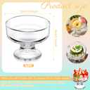 EBOOT 12 Pcs Glass Ice Cream Bowls Set 9 oz Vintage Footed Sundae Cups Mini Dessert Bowls Small Clear Ice Cream Cups Parfait Trifle Bowl for Sundae Nuts Fruit Pudding Snack Cereal Party Favors