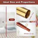 Landical 1 Pcs Indoor or Parade Flagpole Solid Wooden Flag Pole Brass Screw Joint Indoor Flag Pole, Brown and Gold (7 ft)