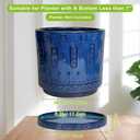 Eightpot Plant Water Catcher Tray - Ceramic Plant Saucer for Outdoors 7.5 Inch Plant Pot Saucer Plant Drip Tray for Potted Plants Drainage Decorative Round Flower Pot Saucer Blue