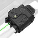 Solofish 800 Lumens Pistol Light Laser Combo, Strobe Function for Green/Red/Blue Laser and Tactical Light with Slidable Rail Fits Full Size Guns w/Rail