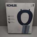 KOHLER 57778-WCF-0 Cymbal Ready Latch Quiet-Close Soft Close Toilet Seat Round, Flexible CoreFlex Material, Wider Toilet Seat Surface, Home Essentials, White