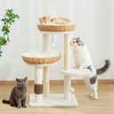 Made4Pets Modern Cat Tree with Scratching Posts for Indoor Cats, 31.6"