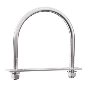 304 Stainless Steel Round Bend U-Bolts 3.5"(89mm) Inner Width 4.84"(123mm) Length M10 with Nuts, Frame Plate, Washers, Accessories for Boat Trailer Axle Sailboat Trailer