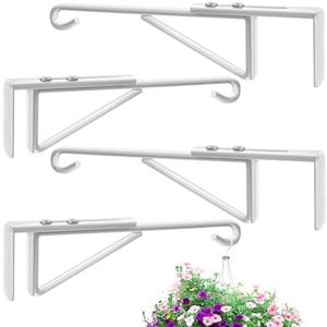 Amazon.com: 4 Pack Adjustable Vinyl Fence Hooks Fit Fence Widths 0.8-3 Inch, Heavy Duty Vinyl Fence Plant Hangers for Hanging Plants Bird Feeders, Lights, Basket Over the Fence Hangers for Hanging Plant Outdoor : Patio, Lawn & Garden