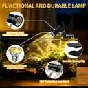 GOZILLA Reptile Heat Lamp, Turtle Lamp with 50W UVA/UVB Turtle Light Bulb, 360°Rotatable Clip Reptiles Basking Light for Amphibian and Reptile Tanks, Terrariums, Cages.(Black)