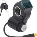 Electric Scooter Handlebar Switch Lock, 3 Pin Scooter Battery Power Display Switch Lock Handlebar Control Lock with Key for Voltage Distance Battery Health Monitoring