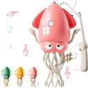 Magic Dancing Octopus Toy - Smart Obstacle-Dodging Robot with LED Light Show & Music, USB Rechargeable Tummy Time Squid Toy for Babies | Electric Crawling Octopus | Interactive Gift for Kids 3+ (Pink)