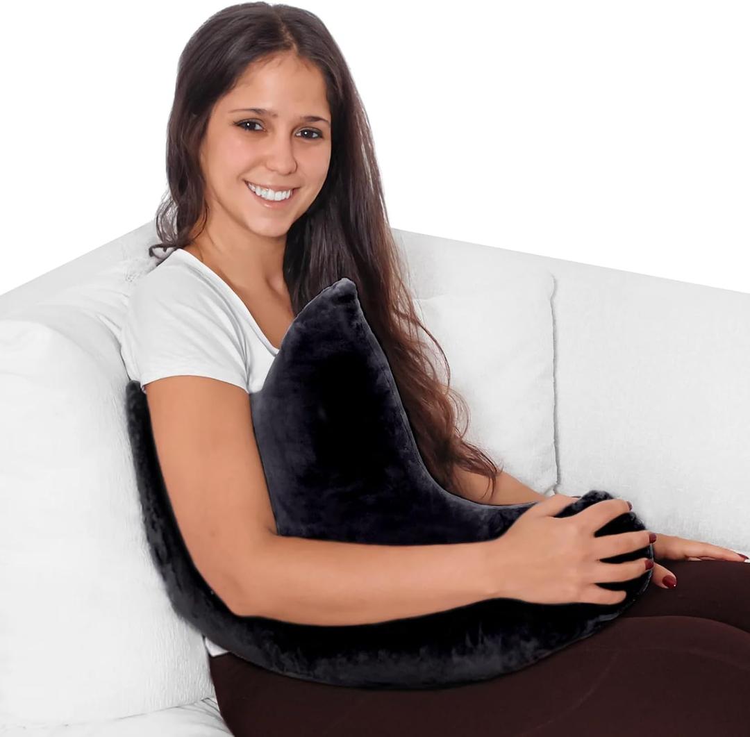 Rotator Cuff Pillow, Soft Comfortable Shoulder Pillow for Surgery, Ergonomic Shoulder Support Pillow with Double Zipper Cover, Machine Washable, Black