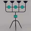 Black Candelabra Metal Candle Holders - 4 Arm Candlestick Holder for Theme Party Table Centerpiece Decoration