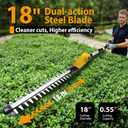 Grasstigon 20V Pole Hedge Trimmer Cordless Compatible with Dewalt 20V MAX Battery, 14 FT Reach Long Reach Hedge Trimmer with Extension Pole, Adjustable Head, 18-Inch Dual-Action Blade, Tool Only