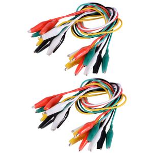 20 Pcs (20 inch) Alligator Clip Wires, 5-Color Test Leads with Crocodile Clip, Stamping Jumper Wires for Electrical Test, Circuit Connection, Experiment