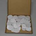 PATIKIL 50mm/1.97" Foam Lid Liner, 160Pcs Adhesive Round PS Pressure Sensitive Seals, Cap Liners Resistant Tamper for Plastic Glass Jar Bottle Cap Canning Vials Seals