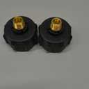 GasSaf QCC1 Propane Adapter Gas Regulator Valve Fitting with Acme Nut and 1/4 Inch Male Pipe Thread 2 Part