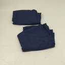 Chyhomenyc Navy Blue Kitchen Curtains 24 Inch Length, Light Filtering Faux Linen Slub Textured Small Half Window Cafe Curtain, Short Curtains for Cabinet Bathroom Basement RV Camper, 30Wx24L, 2PCS