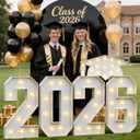 2026 Light Up Numbers for Graduation, 2026 Marquee Numbers 3 Feet Tall, Class of 2026 Decorations, Large 2026 Sign for Graduation Party for Preschool High School College, 4pcs