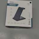 Eazpower Wireless Charger for Thick Cases of 10MM/Otterbox/Heavy Duty, 3 in 1 Charging Dock for iPhone 17 16 15 14 Pro Max, Phone Stand Charging Station for Multiple Devices for Apple Watch/AirPods (Black)