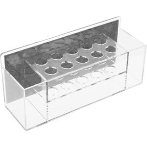Sewroro Magnetic Marker Holder for Whiteboard 10 Slots Acrylic Desk Pen Organizer Eraser