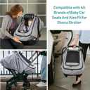 Waterproof Baby Car Seat CoverYVMVDV Patented Cold Weather Carseat Cover for Babies,Infant Car Seat Cover Canopy for Boy Girls,Windproof Car Seat Canopy for Boys & Girls, Keeps Babies Warm