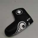 Black Golf Ace of Spade Golf Club Cover for Golf Clubs - Hybrid Headcover Golf Driver Headcover 3 Wood Head Cover (Rotatable 2 3 4 5 6 Ut Head Cover) Putter Headcover
