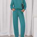 PRETTYGARDEN Women's Fall 2 Piece Lounge Sets Zip Up Sweatshirt Jogger Pants Sweat Track Suits Travel Outfit Winter Clothing (XL)
