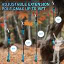 2 in 1 Cordless 6 inch Pole Saw & Mini Chainsaw with 2 21V Battery, Electric Polesaw with Extension Pole for Tree Trimming