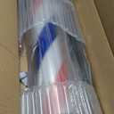 35-inch Barber Pole Red White Blue Stripes with LED Light,Traditional Barber Pole Outside Barber Shop Rotating Light Sign Light Box Rainproof Hairdressing Salon Save Energy Wall Lamp