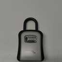 Box for Keys with Code, Portable Shackle Key Safe, 4-Digit Combination Lock, Weather-Resistant Key Lock Box for Outside Doors & Gates, Gray
