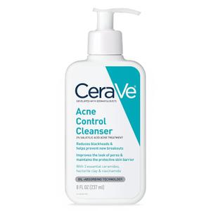 CeraVe Acne Treatment Face Wash, Salicylic Acid Cleanser with Purifying Clay, Niacinamide, and Ceramides, Pore Control and Blackhead Remover, 8 Ounce (8 Fl Oz (Pack of 1))