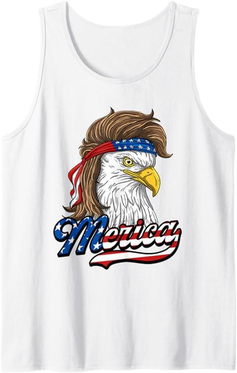 Merica - Patriotic USA Eagle of Freedom - 4th of July Tank Top
