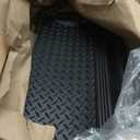 Rubber-Cal Diamond-Plate Non-Slip Rubber Tread Stair Mats (6 Pack), Black, 9.75" X 29.75"