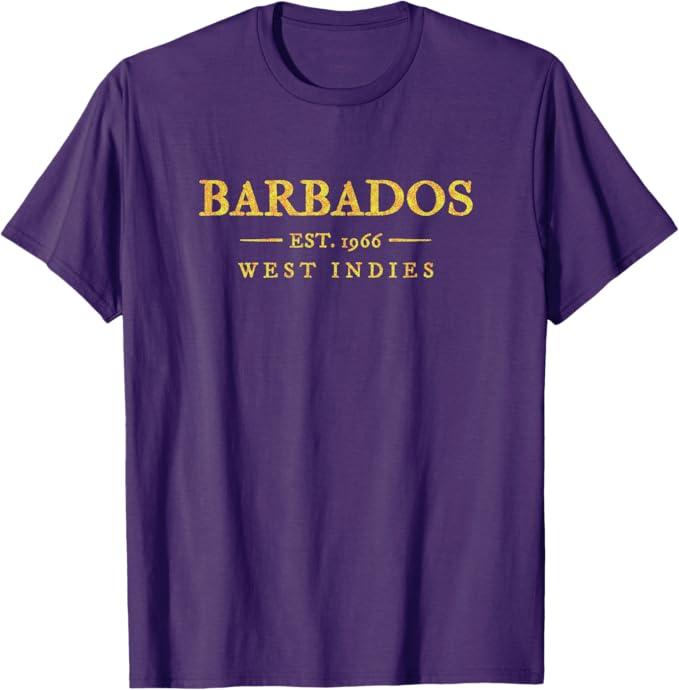 Barbados Retro Colorful Text Mens Womens Cruise Souvenir T-Shirt, Size S