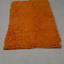 vctops Orange Fall Plush Chenille Bath Rugs Extra Soft and Absorbent Microfiber Shag Rug, Non-Slip Runner Carpet for Tub Bathroom Shower Mat Orange 16" X 24"