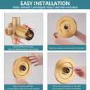 Replacement Escutcheon Plate for Moen Gibson Posi-Temp, for One-Handle Tub and Shower Faucets, Single Metal Round Shower Escutcheon Kit, Brushed Gold