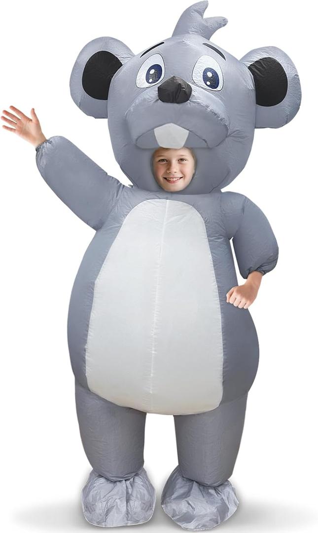 Camlinbo Inflatable Kids Halloween Costume Blow Up Rat Costumes for Halloween Funny Theme Costume Cosplay Party. Fits kids 4.4-5 ft tall (ideal for elementary to middle schoolers).