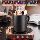 House Gem Mug Warmer - 36W Coffee Mug Warmer for Desk with Temperature Display, 2-12Hrs Auto Shut Off, Smart Candle Warmer - Ideal Coffee Gifts Accessories Keep Beverages Coffee Warmer (Wood) (Wood)