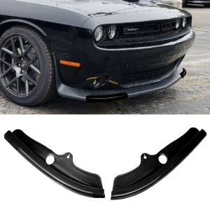 MIUJEE Front Bumper Lip Splitter Guard Protector Cover Exterior Accessories Compatible with Dodge Challenger Scat Pack R/T GT SRT, Black
