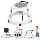 Wismind Baby Walker Foldable with 9 Adjustable Heights, Baby Walkers and Activity Center for Boys Girls Babies 7-18 Months, Baby Walker with Wheels Portable